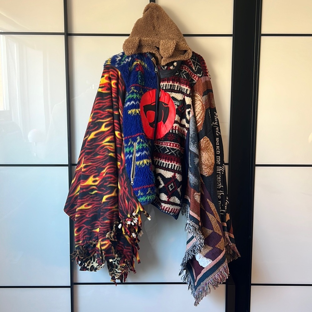 UNISEX 1 of 1 VINTAGE REWORKED BLANKET TEDDY JACKET - FITS SIZE MEN’S MED/SMALL